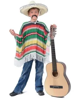 Gekleurde Klassieke Mexicaanse Poncho Voor Kinderen