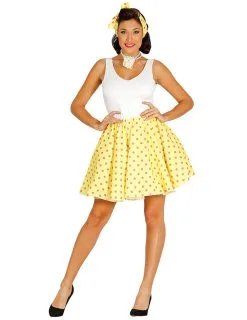 Gele Jaren 50 Rok En Sjaal Voor Vrouwen