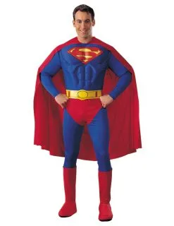Gespierd Superman™ Kostuum Met Cape Voor Mannen