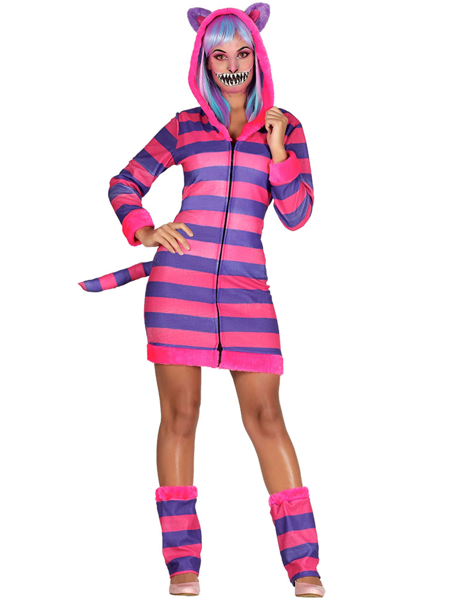 Gestreept Kattenkostuum Voor Vrouwen 3 Gestreept Kattenkostuum Voor Vrouwen