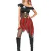 Gestreept Piraten Kostuum Met Doodskop Voor Dames -Cosplay Kostuums Winkel gestreept piraten kostuum met doodskop voor dames