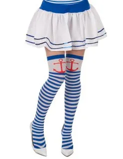 Gestreepte Matrozen Kousen Voor Vrouwen
