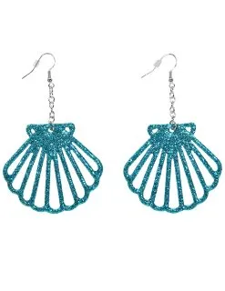 Glitter Schelpen Oorbellen Voor Volwassenen