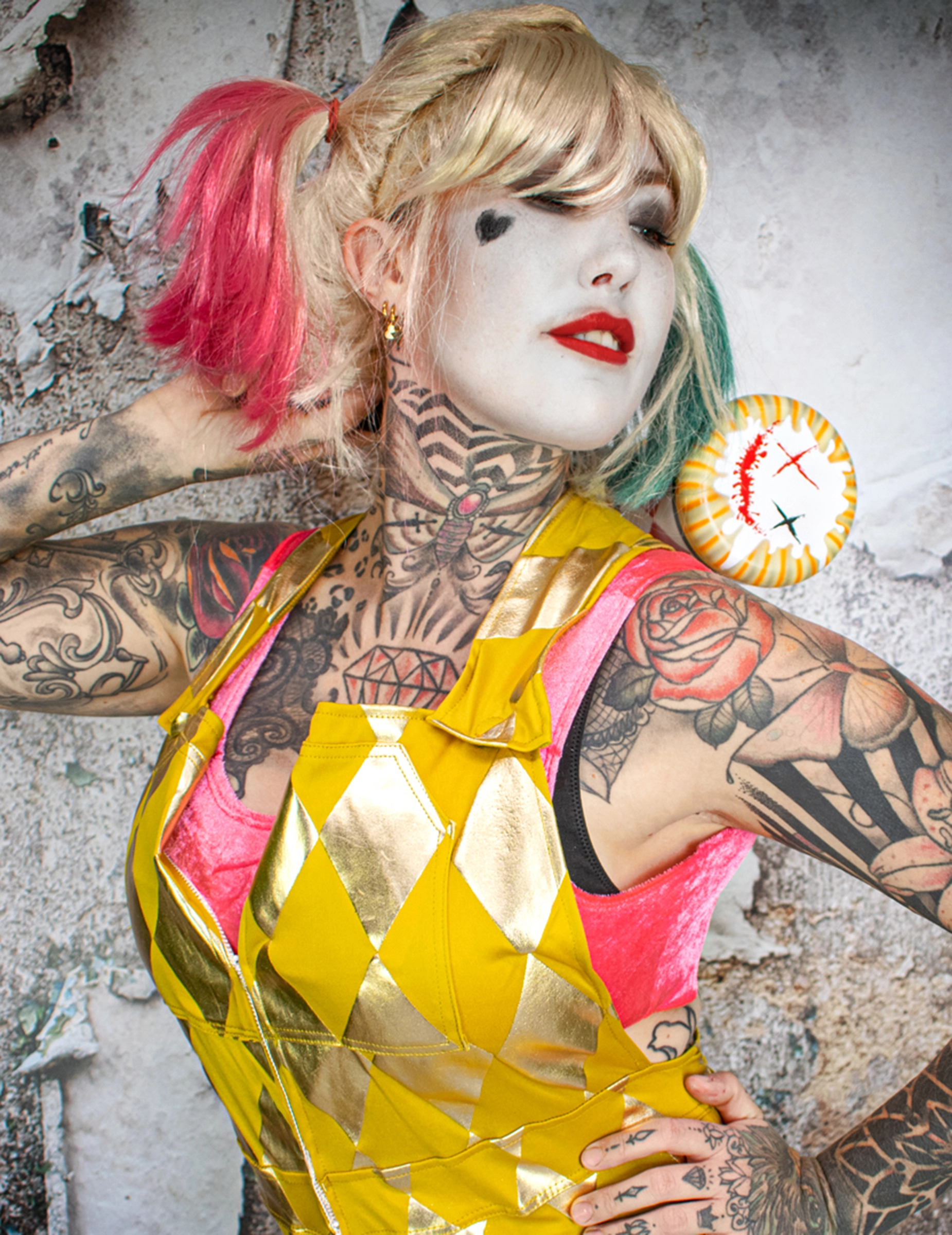 Gouden Harley Quinn Birds Of Prey™ Kostuum Voor Dames 5 Gouden Harley Quinn Birds Of Prey™ Kostuum Voor Dames - Afbeelding 3