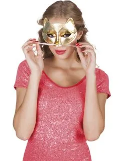 Gouden Katten Masker Voor Volwassenen