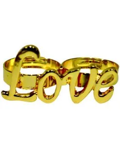 Goudkleurige Love Ring Voor Volwassenen