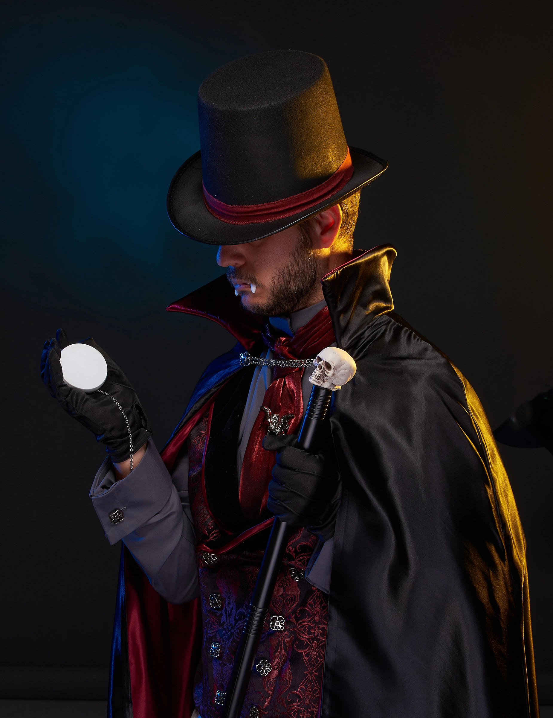 Graaf Van Middernacht Kostuum Voor Heren - Premium 4 Graaf Van Middernacht Kostuum Voor Heren - Premium - Afbeelding 2