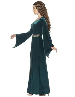 Groen En Goudkleurig Middeleeuws Kostuum Voor Vrouwen -Cosplay Kostuums Winkel groen en goudkleurig middeleeuws kostuum voor vrouwen 3