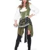 Groen En Wit Piraten Kostuum Voor Vrouwen -Cosplay Kostuums Winkel groen en wit piraten kostuum voor vrouwen