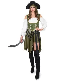Groen En Wit Piraten Kostuum Voor Vrouwen 5 Groen En Wit Piraten Kostuum Voor Vrouwen -Cosplay Kostuums Winkel groen en wit piraten kostuum voor vrouwen 2