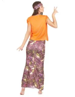 Groen-oranje Hippie Kostuum Voor Vrouwen -Cosplay Kostuums Winkel groen oranje hippie kostuum voor vrouwen 3