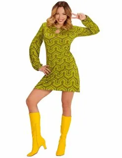 Groovy Groen Jaren 70 Kostuum Voor Vrouwen