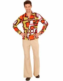 Groovy Jaren 70 Disco Blouse Voor Heren
