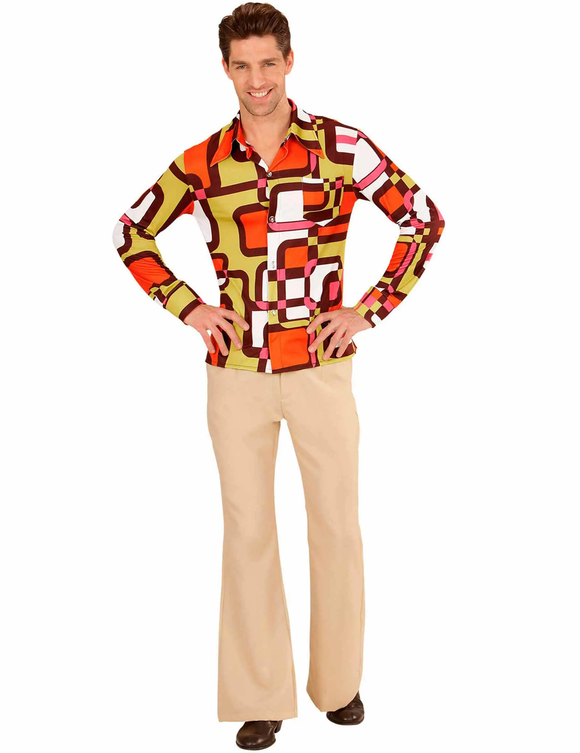 Groovy Jaren 70 Disco Blouse Voor Heren 3 Groovy Jaren 70 Disco Blouse Voor Heren