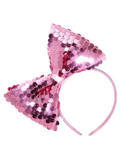 Haarband Met Roze Strik En Lovertjes Voor Volwassenen 5 Haarband Met Roze Strik En Lovertjes Voor Volwassenen -Cosplay Kostuums Winkel haarband met roze strik en lovertjes voor volwassenen 2