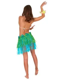 Hawaïaanse Rok In Groen Met Blauw Voor Volwassenen 7 Hawaïaanse Rok In Groen Met Blauw Voor Volwassenen -Cosplay Kostuums Winkel hawaiaanse rok in groen met blauw voor volwassenen 3