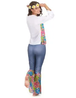 Driekleurig Flower Power Hippie Pak Voor Vrouwen -Cosplay Kostuums Winkel hippie flower power kostuum voor vrouwen 3