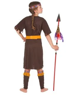 Geel En Beige Indiaan Kostuum Voor Kinderen -Cosplay Kostuums Winkel indianen kostuum voor meisjes 3 1