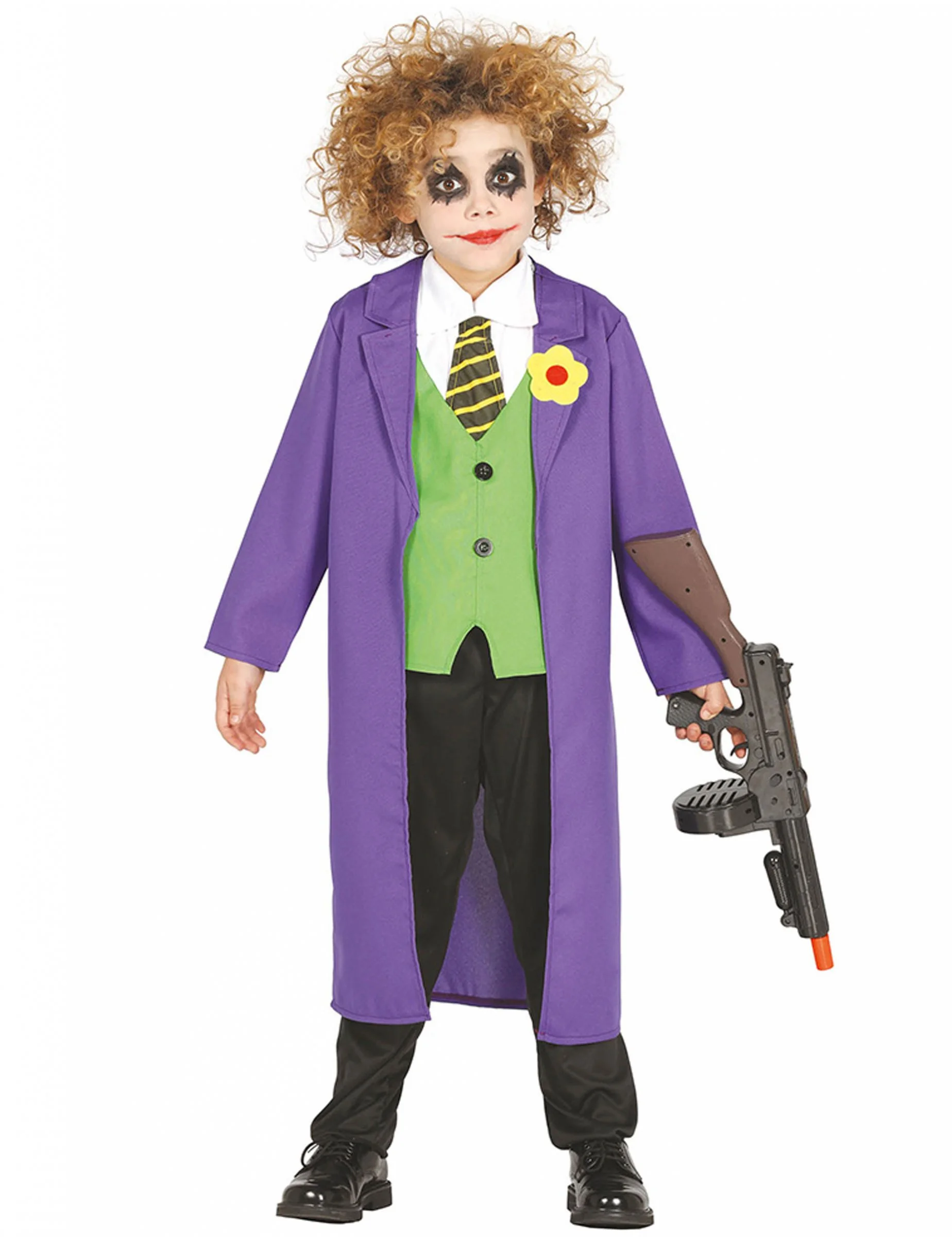 Eng Joker Clown Kostuum Voor Kinderen 3 Eng Joker Clown Kostuum Voor Kinderen