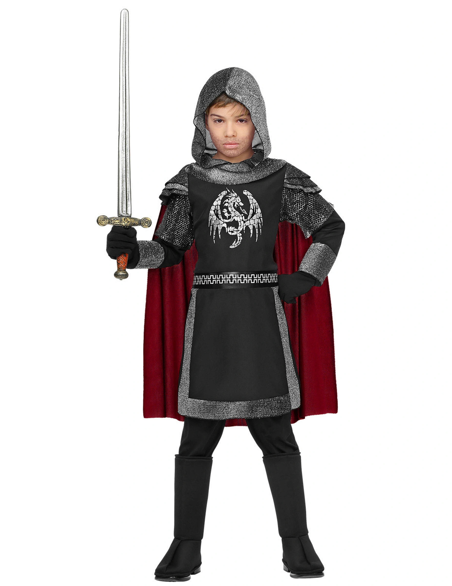 Klassiek Draken Ridder Kostuum Voor Kinderen 4 Klassiek Draken Ridder Kostuum Voor Kinderen - Afbeelding 2