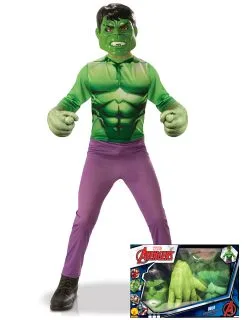 Klassiek Hulk™ Kostuum Met Grote Handen Voor Jongens
