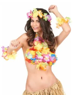 Kleurrijke Hawaii Accessoires Set 5 Kleurrijke Hawaii Accessoires Set -Cosplay Kostuums Winkel kleurrijke hawaii accessoires set 2