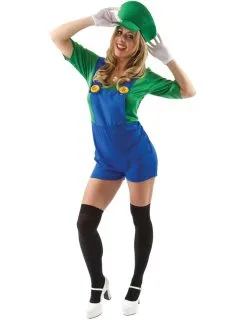 Kort Groen Loodgieter Kostuum Voor Dames