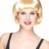 Korte Blonde Damespruik 1 Korte Blonde Damespruik -Cosplay Kostuums Winkel korte blonde damespruik