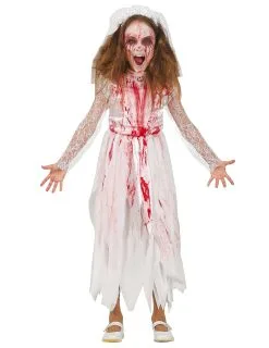 Kostuum Bloederige Bruidsjurk Meisje