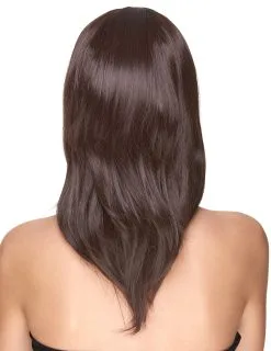 Luxe Halflange Donkerbruine Pruik Voor Vrouwen -Cosplay Kostuums Winkel luxe halflange donkerbruine pruik voor vrouwen 2