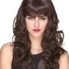 Luxe Donker Pruik Met Golvend Haar -Cosplay Kostuums Winkel luxe kastanjebruine pruik met golvend haar