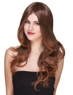 Luxe Lange Donkerbruine Pruik Voor Dames