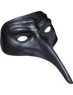 Masker Met Lange Neus Zwart Voor Volwassenen