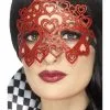 Masker Met Rode Hartjes En Glitters Voor Volwassenen