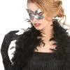 Masker Met Zilverkleurige Lovertjes Voor Volwassenen -Cosplay Kostuums Winkel masker met zilverkleurige lovertjes voor volwassenen