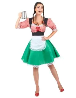 Meerkleurige Dirndl Jurk Voor Vrouwen