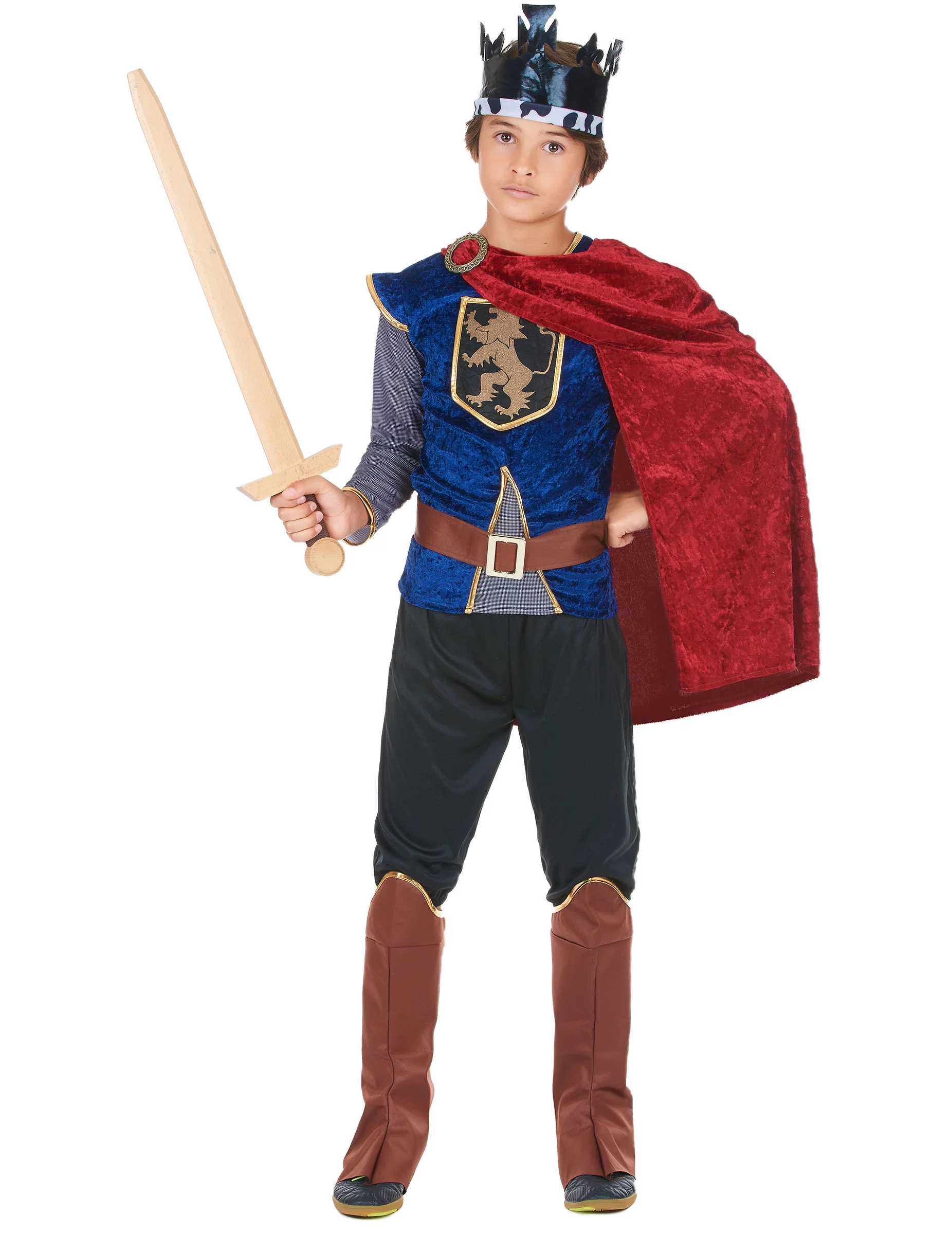 Middeleeuwse Koning Leeuw Kostuum Voor Jongens 3 Middeleeuwse Koning Leeuw Kostuum Voor Jongens