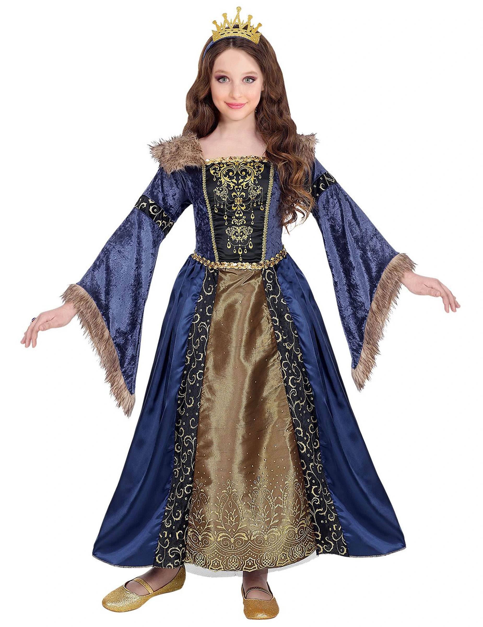 Middeleeuwse Winter Koningin Outfit Voor Meisjes 4 Middeleeuwse Winter Koningin Outfit Voor Meisjes - Afbeelding 2