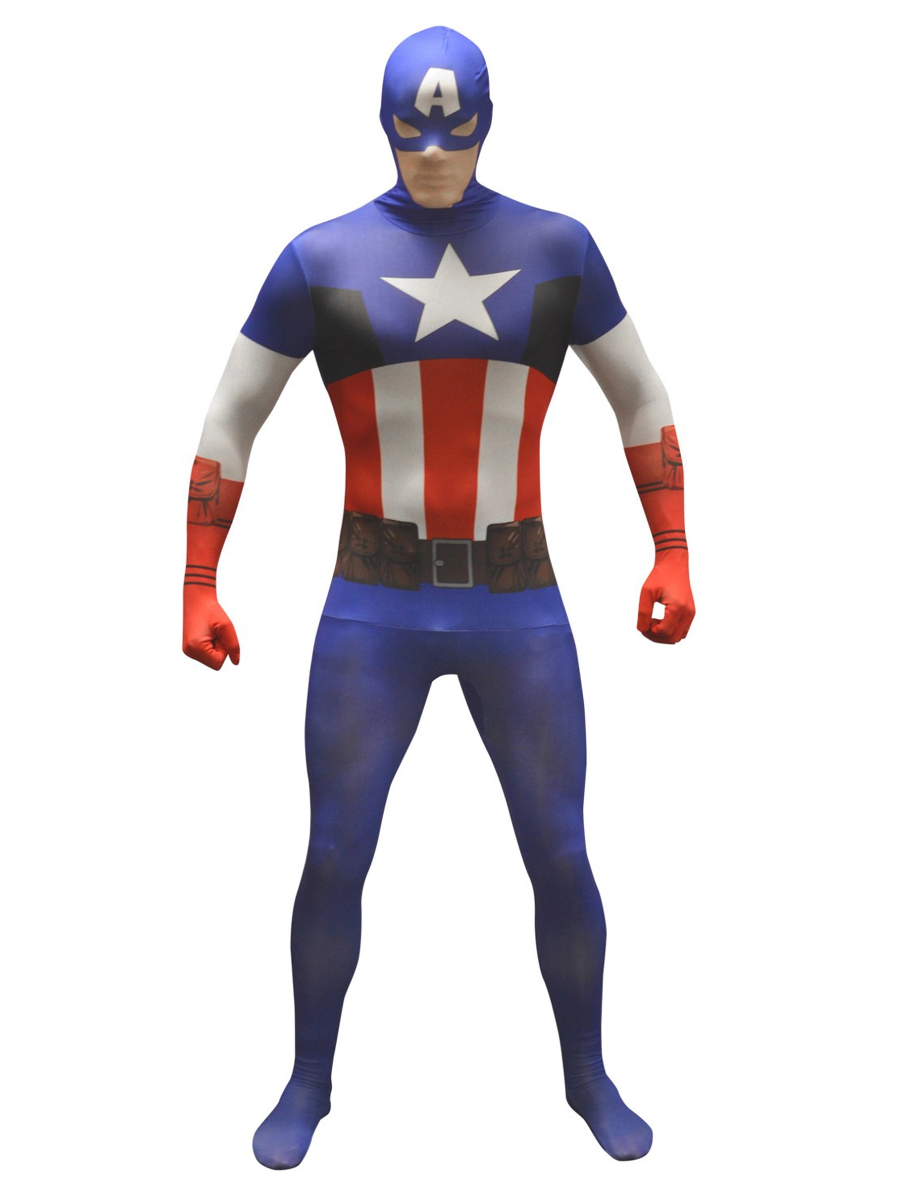 Morphsuits™ Captain America Kostuum Voor Volwassenen 3 Morphsuits™ Captain America Kostuum Voor Volwassenen