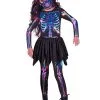 Neon Skelet Vermomming In Gerecycleerde Stof Voor Meisjes -Cosplay Kostuums Winkel neon skelet vermomming in gerecycleerde stof voor meisjes