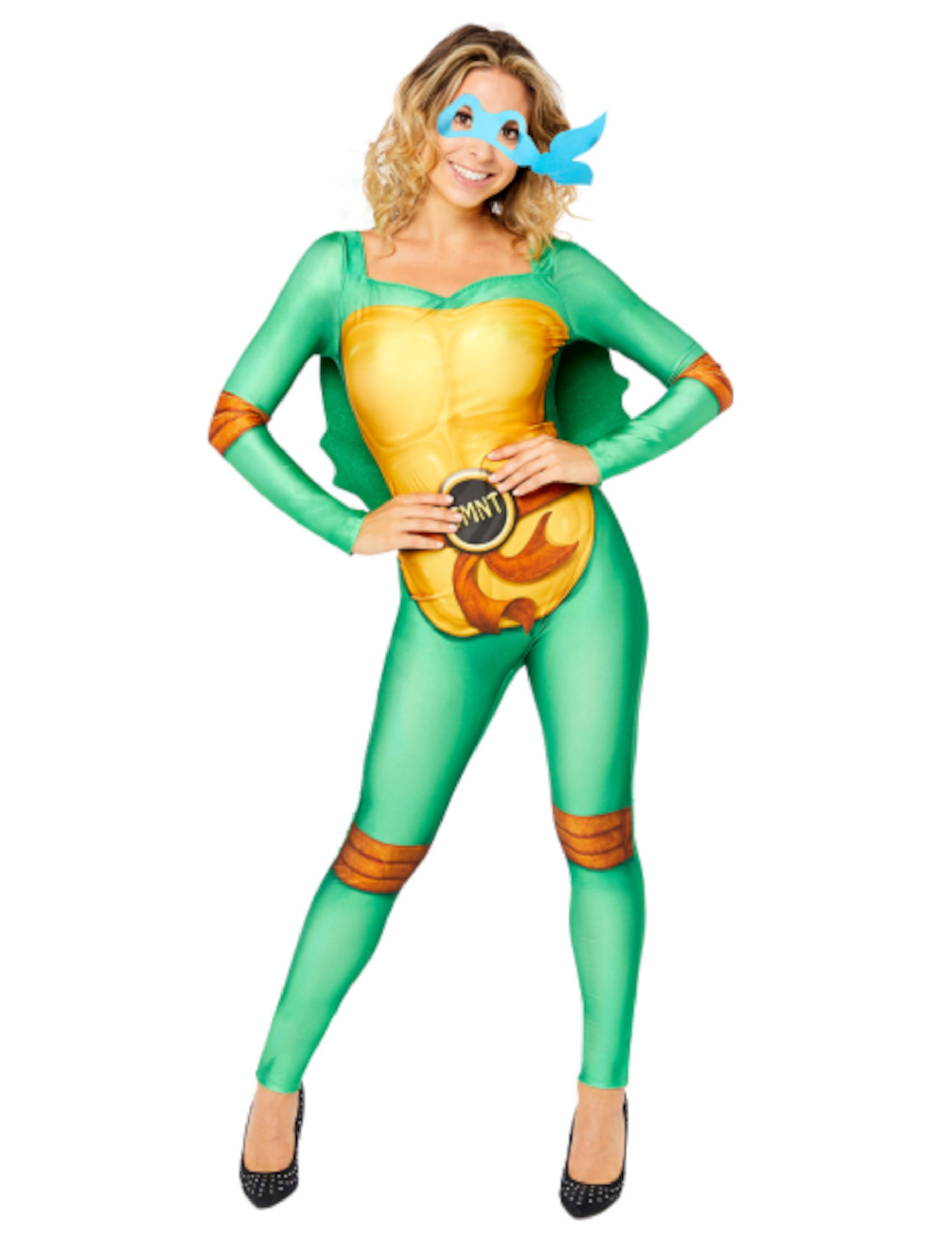 Ninja Turtle™ Vermomming Met 4 Damesmaskers 3 Ninja Turtle™ Vermomming Met 4 Damesmaskers