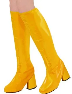 Okerkleurige Retro Jaren 60 Overlaarzen