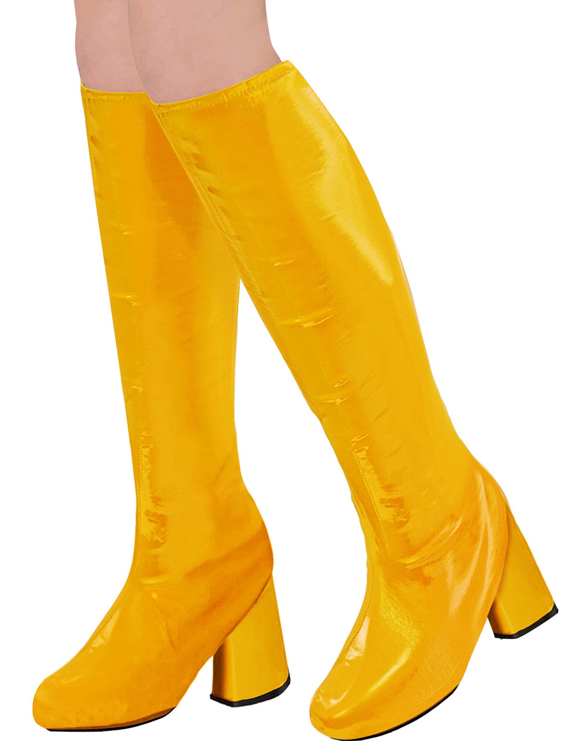 Okerkleurige Retro Jaren 60 Overlaarzen 3 Okerkleurige Retro Jaren 60 Overlaarzen