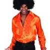 Oranje Disco Blouse Voor Mannen -Cosplay Kostuums Winkel oranje disco blouse voor mannen