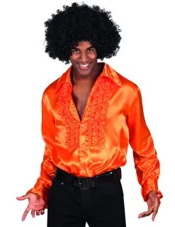 Oranje Disco Blouse Voor Mannen