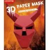 Papieren 3D Duivel Masker Voor Volwassenen -Cosplay Kostuums Winkel papieren 3d duivel masker voor volwassenen
