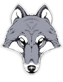 Papieren Wolfmasker