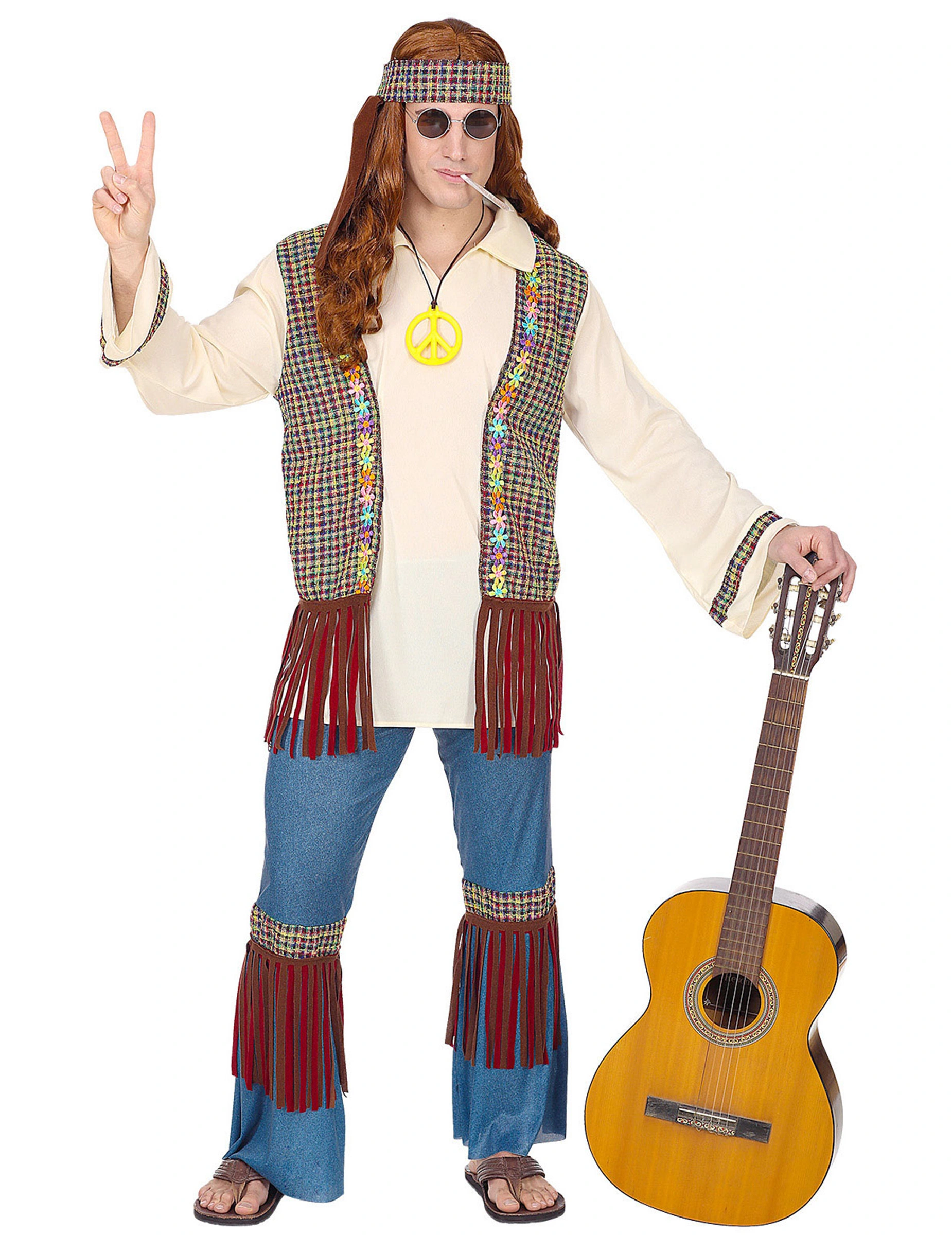 Peace And Love Hippie Outfit Voor Mannen 3 Peace And Love Hippie Outfit Voor Mannen