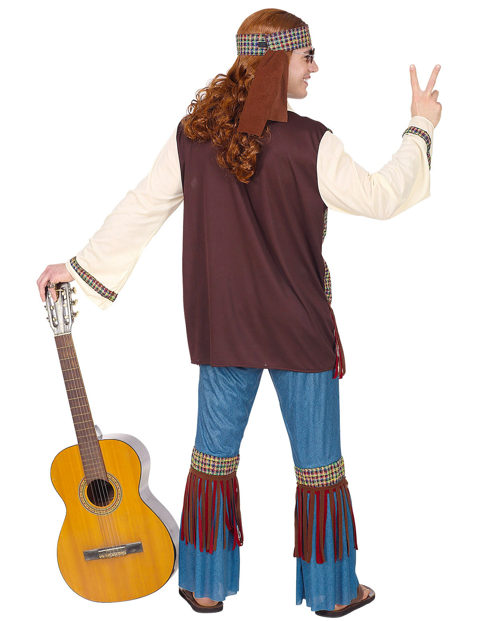 Peace And Love Hippie Outfit Voor Mannen 6 Peace And Love Hippie Outfit Voor Mannen - Afbeelding 4