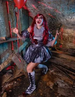 Pennywise It™ Jurk Vermomming Voor Vrouwen -Cosplay Kostuums Winkel pennywise it jurk vermomming voor vrouwen 3